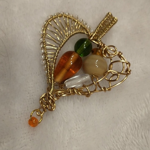 NWOT Hand Crafted Wire Wrapped Heart Pendant - Picture 3 of 4